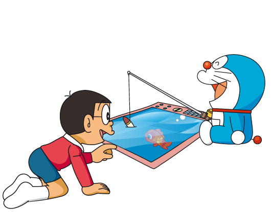 Doraemon la esterilla para pescar